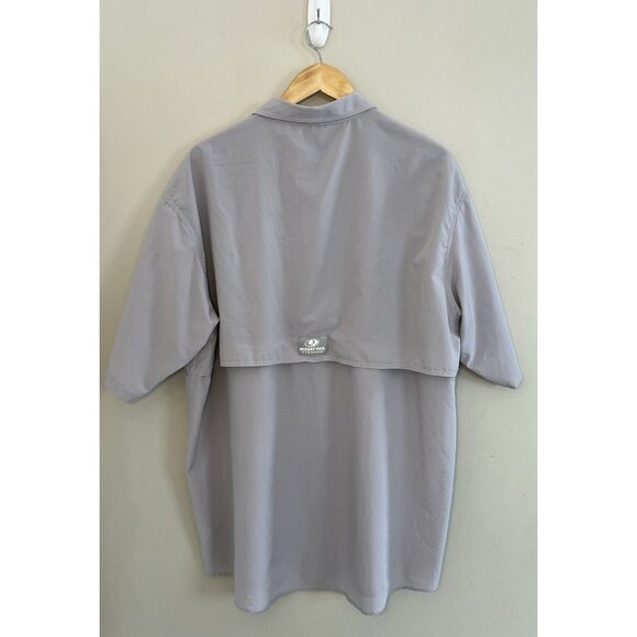 Mossy Oak Fishing Shirt Men's Size XXL Button up Short Sleeve Gray - Picture 6 of 14